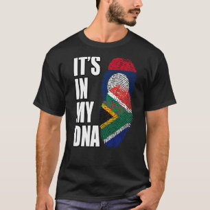 Lao And South African Mix DNA Heritage Flag T-Shirt