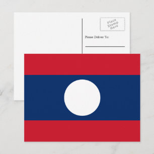 Lao Flag, Flag of Laos Postcard