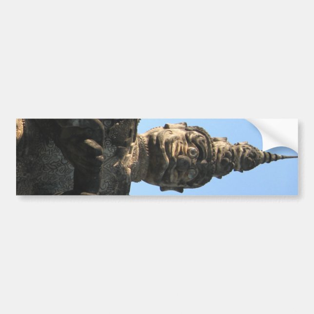 Lao Giant Guardian .. Buddha Park, Vientiane, Laos Bumper Sticker (Front)