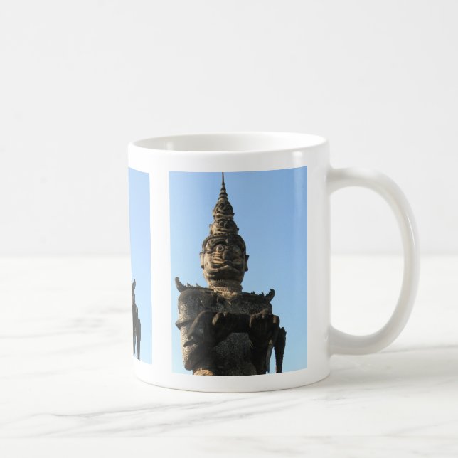 Lao Giant Guardian .. Buddha Park, Vientiane, Laos Coffee Mug (Right)