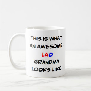 lao grandma, awesome coffee mug