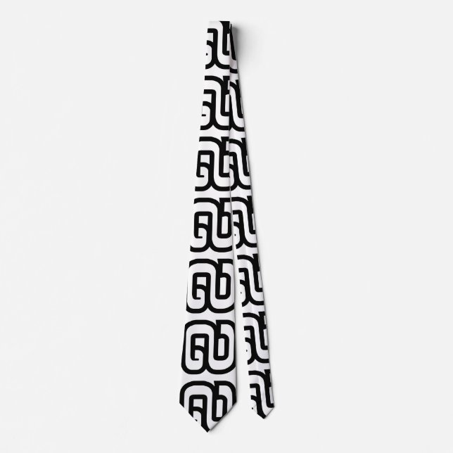 Lao / Laos Number Nine / 9 / ໙ (Kao/Gao) Laotian Tie (Front)