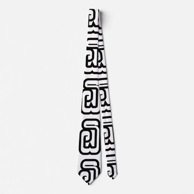 Lao / Laos Number Six / 6 / ໖ (Ho/Hok) Laotian Tie (Front)