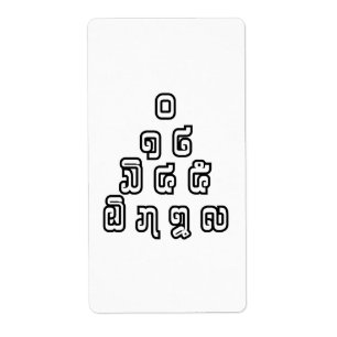 Lao / Laos Numbers Pyramid Laotian Language Script