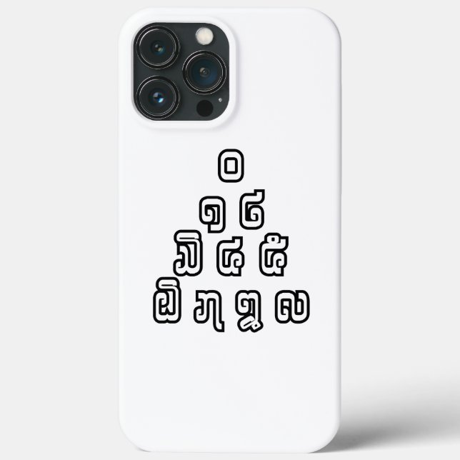 Lao / Laos Numbers Pyramid Laotian Language Script Case-Mate iPhone Case (Back)