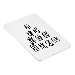 Lao / Laos Numbers Pyramid Laotian Language Script Magnet