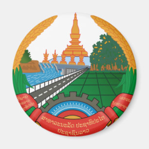 LAO NATIONAL EMBLEM - LAO BADGE MAGNET