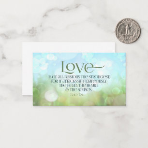 Lao Tzu Inspirational Quote "Love" Card