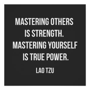 Lao Tzu inspirational quote Poster