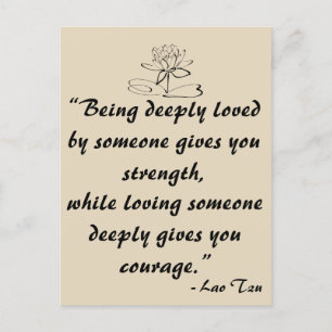 Lao Tzu Love Citation Carte Postale