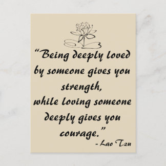 Lao Tzu Love Quote Postcard