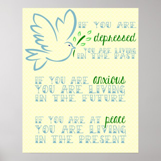 Lao Tzu Motivational Poster Dove Peace (Front)