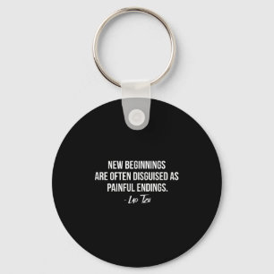 Lao Tzu New Beginnings Quote Keychain