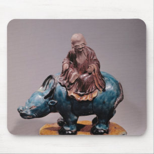 Lao-Tzu  on his Buffalo, Qing dynasty Mouse Pad
