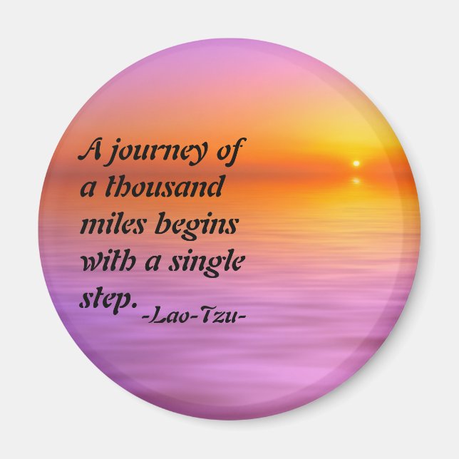 Lao-Tzu quote inspirational magnet (Front)