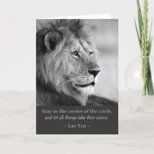 Lao Tzu Quotes Lion Animal Card