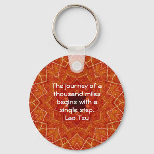 Lao Tzu Wisdom Motivational Quotation Saying Keychain