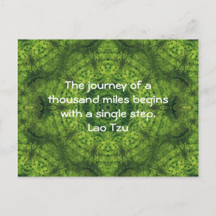 Lao Tzu Wisdom Motivational Quotation Saying Postcard