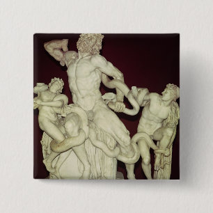 Laocoon, Hellenistic original, 1st century 2 Inch Square Button