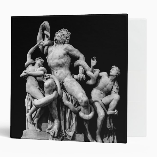 Laocoon Sculpture Over Black Binder (Front/Inside)