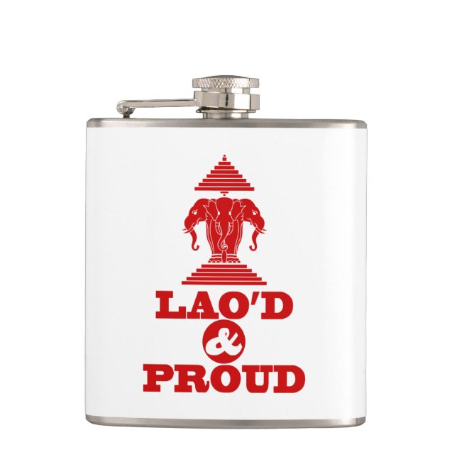 LAO'D & PROUD HIP FLASK (Front)