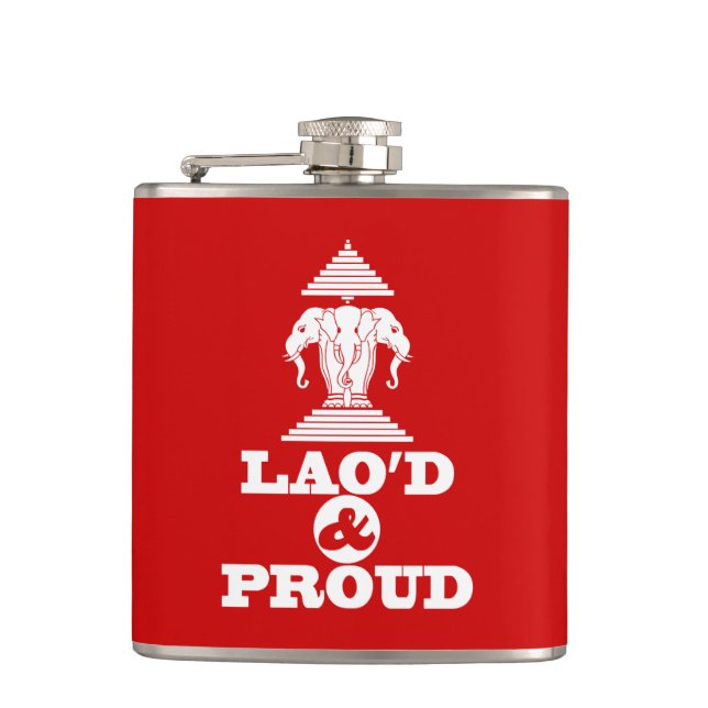 LAO'D & PROUD HIP FLASK (Front)