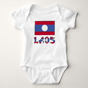 Laos and Laotian Flag Baby Bodysuit
