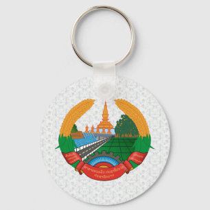 Laos Coat of Arms detail Keychain