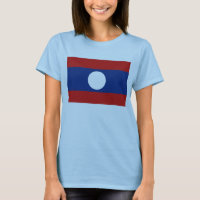 Laos Drapeau x Carte T-shirt
