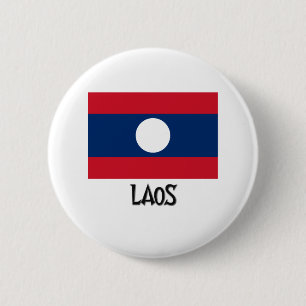 Laos Flag 2 Inch Round Button