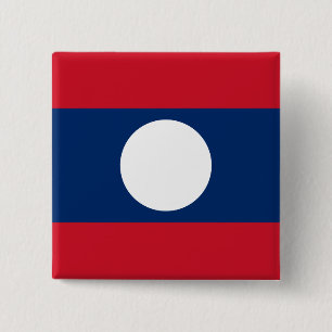 Laos Flag 2 Inch Square Button