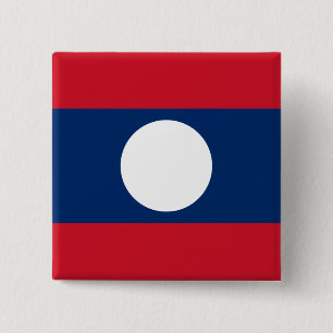 Laos Flag 2 Inch Square Button