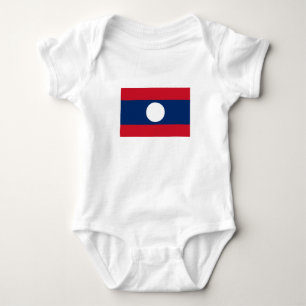 Laos Flag Baby Bodysuit