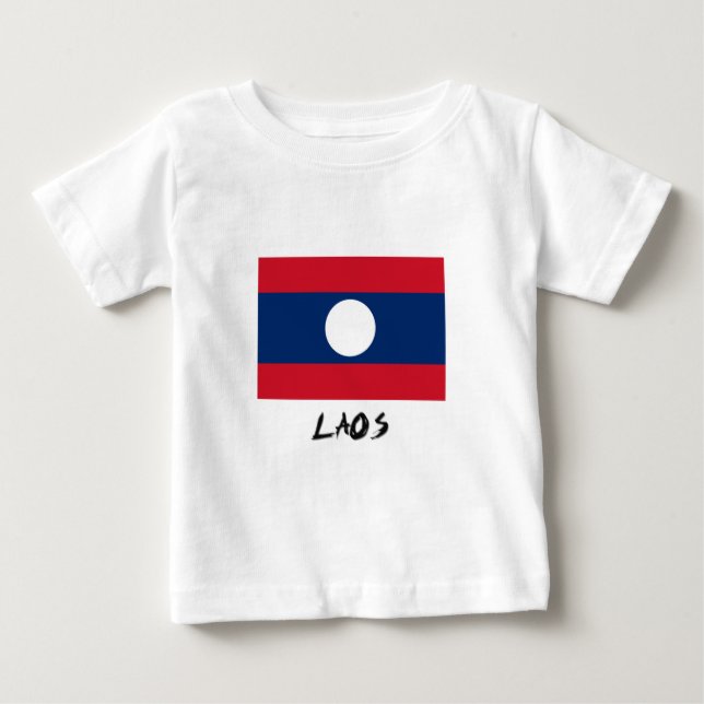Laos Flag Baby T-Shirt (Front)