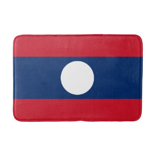 Laos Flag Bath Mat