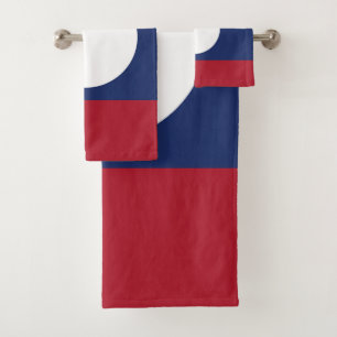 Laos flag bath towel set
