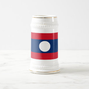 Laos Flag Beer Stein
