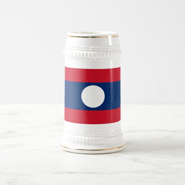 Laos Flag Beer Stein (Center)