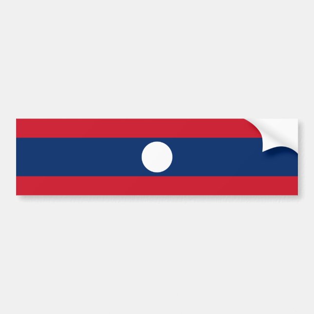 Laos Flag Bumper Sticker (Front)