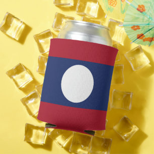 Laos flag can cooler