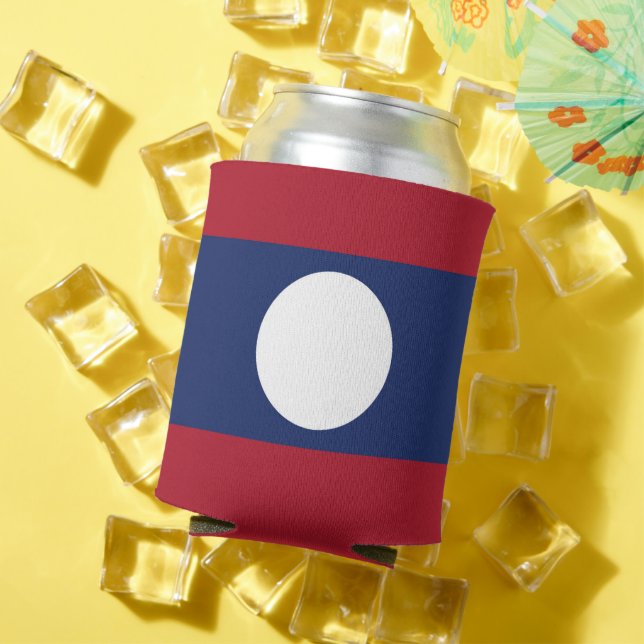 Laos flag can cooler (In Situ Summer)