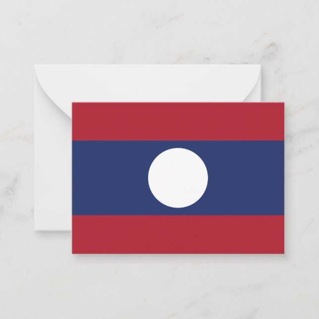 Laos flag card (Front)