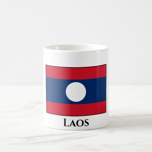 Laos Flag Coffee Mug (Center)