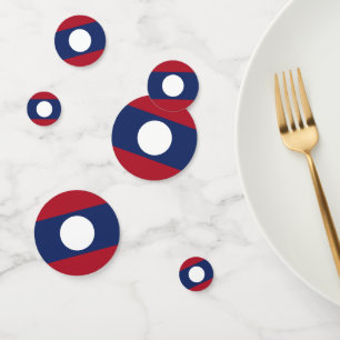 Laos flag confetti