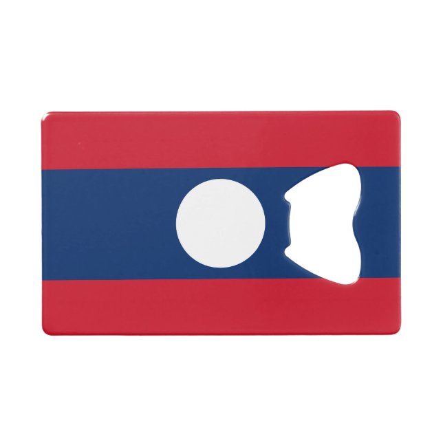 Laos Flag Credit Card Bottle Opener (Front (Horizontal))