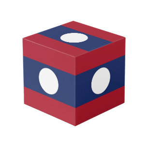 Laos flag cube