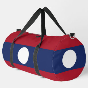 Laos flag duffle bag