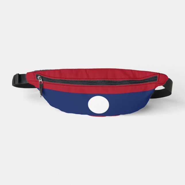 Laos flag fanny pack (Front)