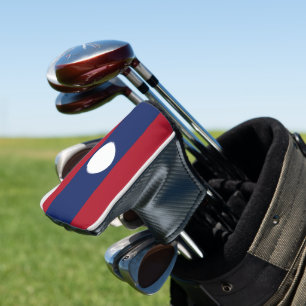 Laos flag golf head cover