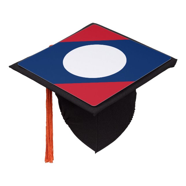 Laos Flag Graduation Cap Topper (Angled)